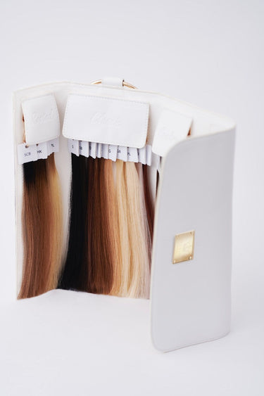 Color ring showing every human hair shade in the Rubin Extensions collection – Rubin Extensions®