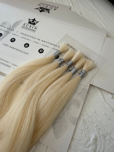 Light Blonde bulk human hair, 50–60 cm, Excellence Line – Rubin Extensions®
