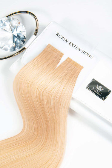Honey Blonde Excellence Line keratin bond extensions, 100% human hair, 25–55 cm – Rubin Extensions®