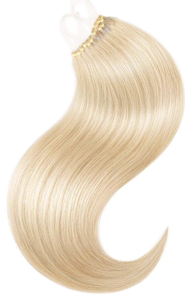 Golden Blonde microring extensions, Pro-Deluxe Line, seamless bonds, 100% human hair – Rubin Extensions®