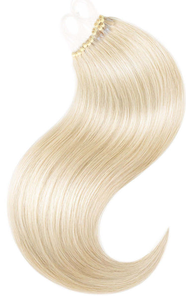 Cool Platinum Blonde Pro-Deluxe microring strands, 100% human hair – Rubin Extensions®