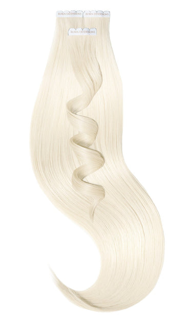 Product photo of Platinum Blonde invisible tape-in extensions, Excellence Line, 35–55 cm – Rubin Extensions®