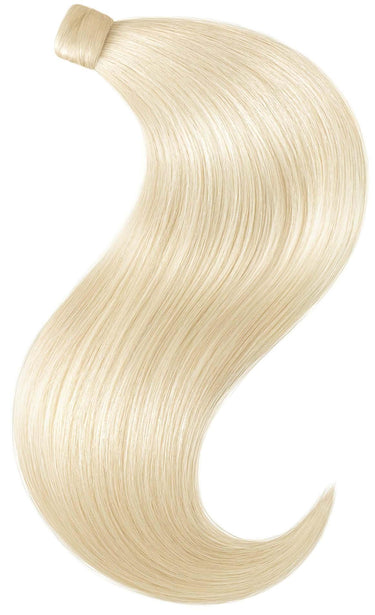 Clip-in human hair ponytail in Light Blonde, lengths from 35 to 55 cm – Rubin Extensions®