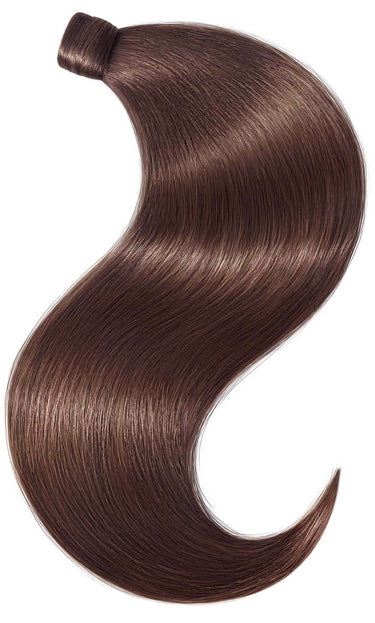 Mahogany Brown ponytail luxury extensions, 100% human hair, 35–55 cm – Rubin Extensions®