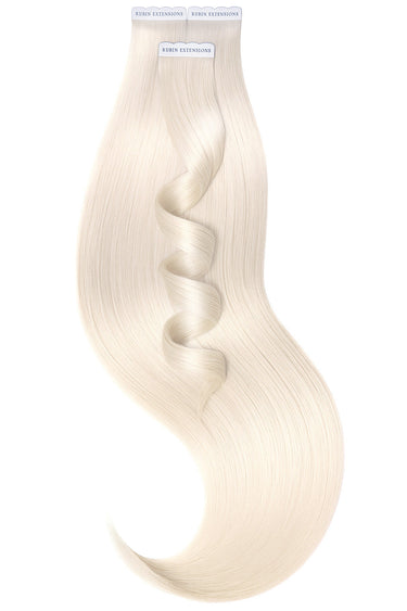 Platinum Blonde tape-in extensions, Pro-Deluxe Line, real human hair – Rubin Extensions®