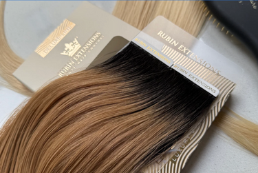 Luxury gift packaging for tape-in extensions in Chestnut Dark Brown – Rubin Extensions®