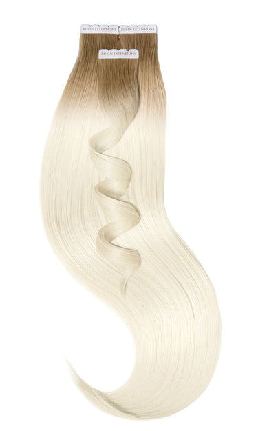 Shadowed Blonde Premium Line tape-in extensions, 45 cm, 100% human hair, Russian quality – Rubin Extensions®