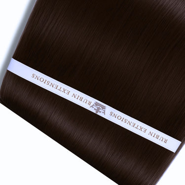 Genius Weft tape-in extensions in Dark-Chocolate, Premium Line, 100% Remy human hair – Rubin Extensions®