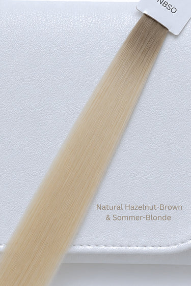 Color ring for Hazelnut-Brown & Summer-Blonde Genius Wefts, Remy quality – Rubin Extensions®