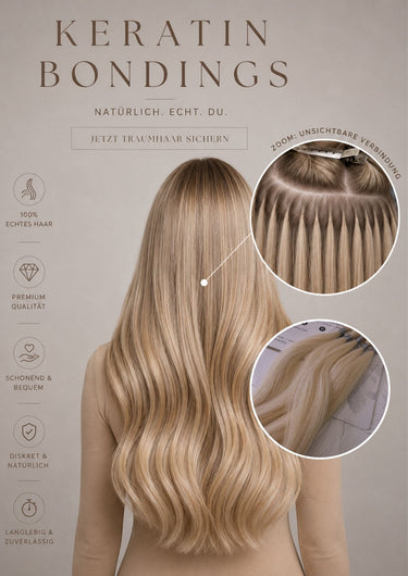 Black Excellence Line bulk hair extensions, thick bundles of 51–60 cm human hair – Rubin Extensions®