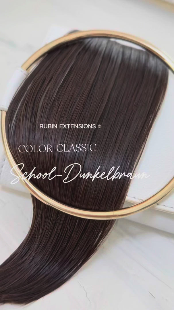 Human hair color sample in Chocolate Dark Brown